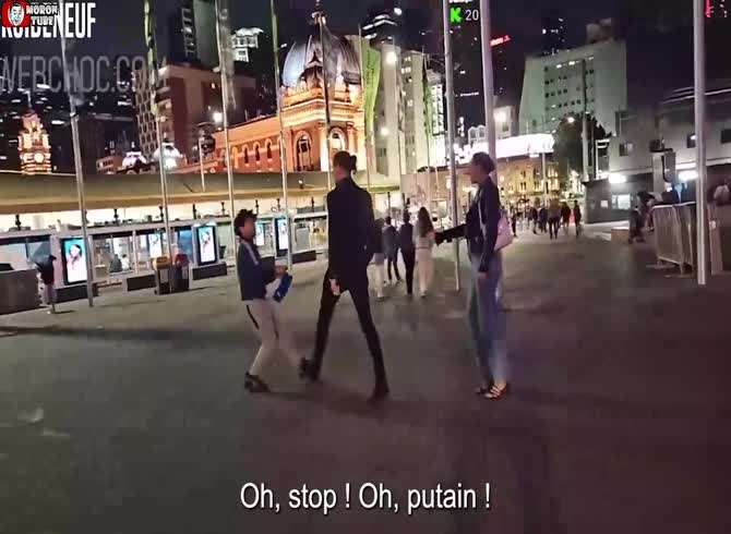 Video :He calls her boyfriend a dick and makes advances on her in front of him